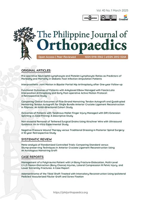 phil orthopedic|Philippine Journal of Orthopaedics.